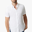 Load image into Gallery viewer, 34 HERITAGE | Linen Short Sleeve Shirt | Bright White - Brothers Clothing Co.