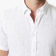 Load image into Gallery viewer, 34 HERITAGE | Linen Short Sleeve Shirt | Bright White - Brothers Clothing Co.