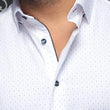 Load image into Gallery viewer, AU NOIR | Long Sleeve Shirt | Alexander NDL White Blue AU NOIR