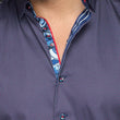 Load image into Gallery viewer, AU NOIR | Long Sleeve Shirt | Sosa Navy/Red Au Noir