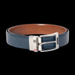 Load image into Gallery viewer, CEINTURE RÉVERSIBLE | DESOTO BRUSHED NICKLE, tan - navy - AU NOIR