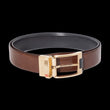 Load image into Gallery viewer, CEINTURE RÉVERSIBLE | DESOTO GOLD, noir - brun - AU NOIR