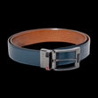 Load image into Gallery viewer, CEINTURE RÉVERSIBLE | DESOTO GUNMETAL, tan - navy - AU NOIR