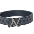 Load image into Gallery viewer, CEINTURE RÉVERSIBLE | SHELBY BRUSHED NICKLE, navy - AU NOIR