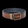 Load image into Gallery viewer, CEINTURE RÉVERSIBLE | STRAUSS BRASS, tan - navy - AU NOIR
