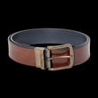 Load image into Gallery viewer, CEINTURE RÉVERSIBLE | STRAUSS BRASS, tan - navy - AU NOIR