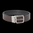 Load image into Gallery viewer, CEINTURE RÉVERSIBLE | STRAUSS BRUSHED NICKLE, noir - brun - AU NOIR