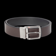 Load image into Gallery viewer, CEINTURE RÉVERSIBLE | STRAUSS BRUSHED NICKLE, noir - brun - AU NOIR