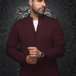 Load image into Gallery viewer, CHANDAIL DE LAINE MERINO | ESTEBAN, burgundy - AU NOIR