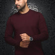 Load image into Gallery viewer, AU NOIR I Merino Wool Sweater I Marini Burgundy - Brothers Clothing Co.
