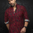 Load image into Gallery viewer, AU NOIR I Long Sleeve Dress Shirt I Arienzo Red Au Noir