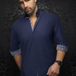 Load image into Gallery viewer, CHEMISE | CARELLI, Navy Orange - AU NOIR