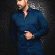 Load image into Gallery viewer, CHEMISE | CLYDE, Navy Tobacco - AU NOIR
