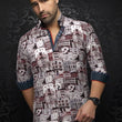 Load image into Gallery viewer, AU NOIR I Long Sleeve Shirt I Ethan White/Rust Au Noir