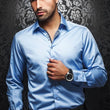 Load image into Gallery viewer, AU NOIR I Long Sleeve Shirt I Ferre Light Blue Au Noir