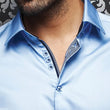 Load image into Gallery viewer, AU NOIR I Long Sleeve Shirt I Ferre Light Blue Au Noir