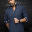 Load image into Gallery viewer, CHEMISE | LANZANI, Navy Tobacco - AU NOIR