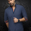 Load image into Gallery viewer, CHEMISE | SAUTOR, Navy Red - AU NOIR