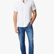 Load image into Gallery viewer, 34 HERITAGE | Linen Short Sleeve Shirt | Bright White - Brothers Clothing Co.