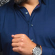 Load image into Gallery viewer, AU NOIR I Long Sleeve Shirt I Alexander-SLD Navy AU NOIR