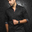 Load image into Gallery viewer, AU NOIR I Long Sleeve Shirt I Mc Queen Black AU NOIR