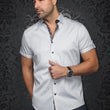 Load image into Gallery viewer, Manches Courtes | FARO, White Black - AU NOIR