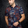 Load image into Gallery viewer, POLO | AZIMUT, Navy Orange - AU NOIR