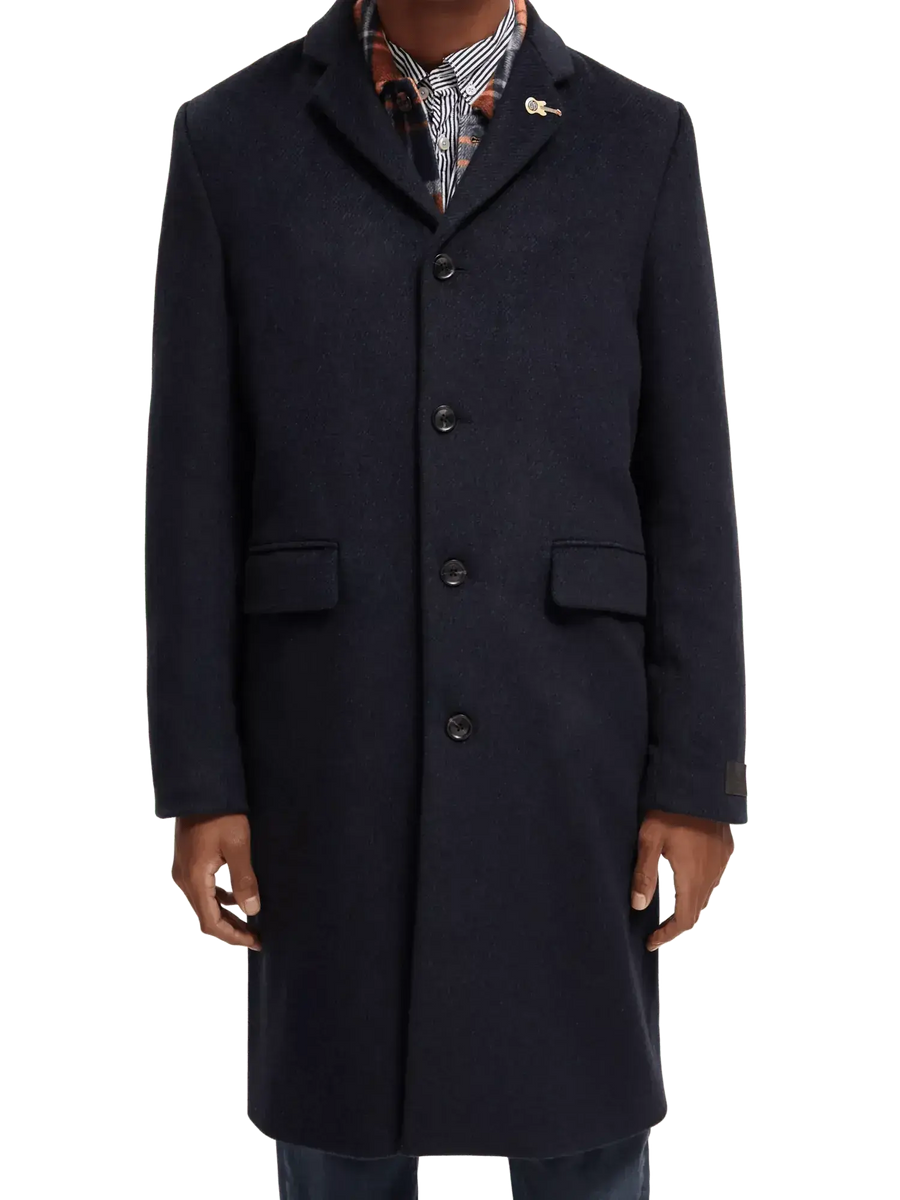 SCOTCH & SODA Wool Blend Overcoat Night