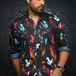 Load image into Gallery viewer, AU NOIR - Long-Sleeve Shirt - Toleman Black/Red Brothers Clothing Co.