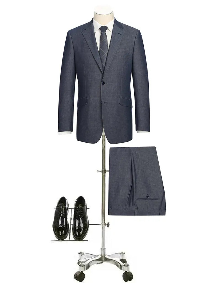 RENOIR | Slim Fit Pattern Suit | *Blue Grey Neat 242-16SL RENOIR