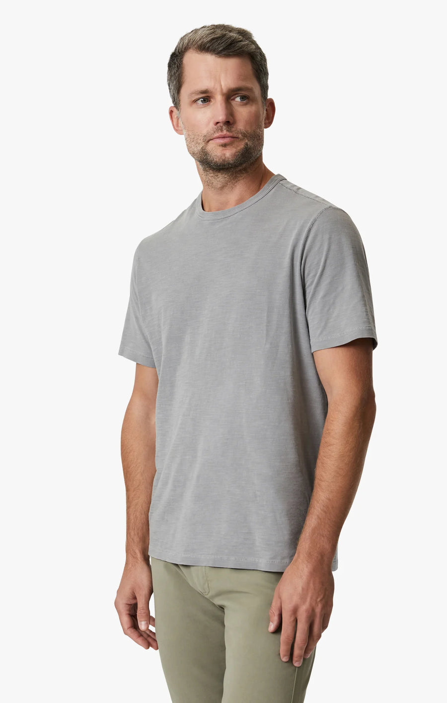 34 HERITAGE | Slub Crew Neck Tee | Gray