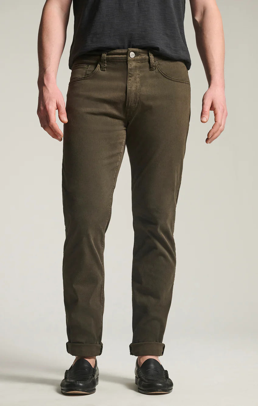34 HERITAGE | Courage Straight Leg Pants | Cactus Green Twill