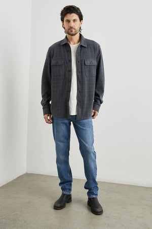 RAILS | Alder | Navy Jaspe Check - Brothers Clothing Co.