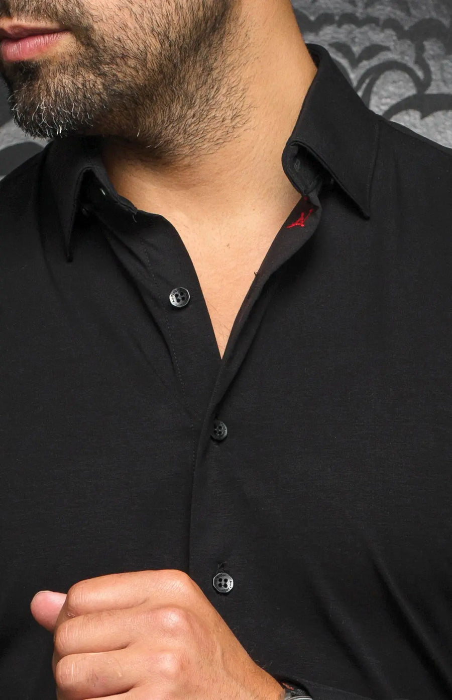 AU NOIR | Long Sleeve Shirt | Alexander SLD Black AU NOIR