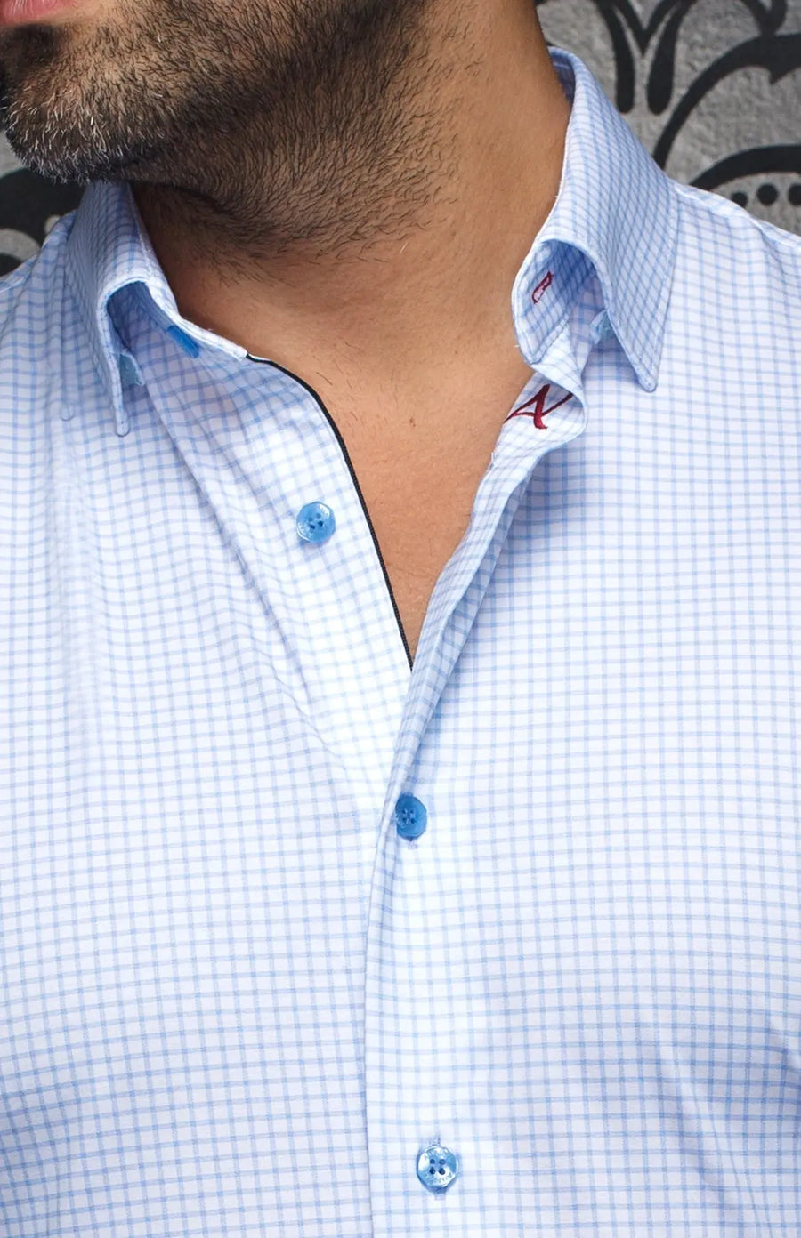 AU NOIR | Long Sleeve Shirt | Alexander WPC Light Blue AU NOIR