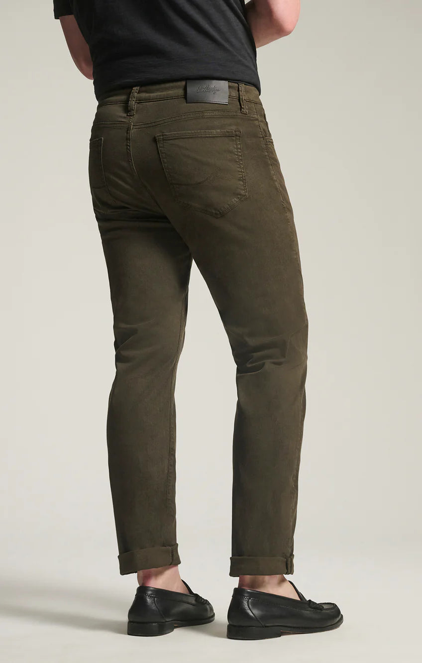 34 HERITAGE | Courage Straight Leg Pants | Cactus Green Twill