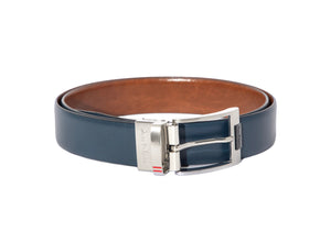 AU NOIR | Belt | Desoto Brushed Nickel Tan/Navy AU NOIR