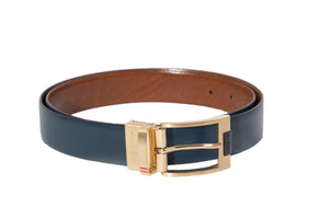 AU NOIR | Belt | Desoto Gold Tan/Navy - Brothers Clothing Co.