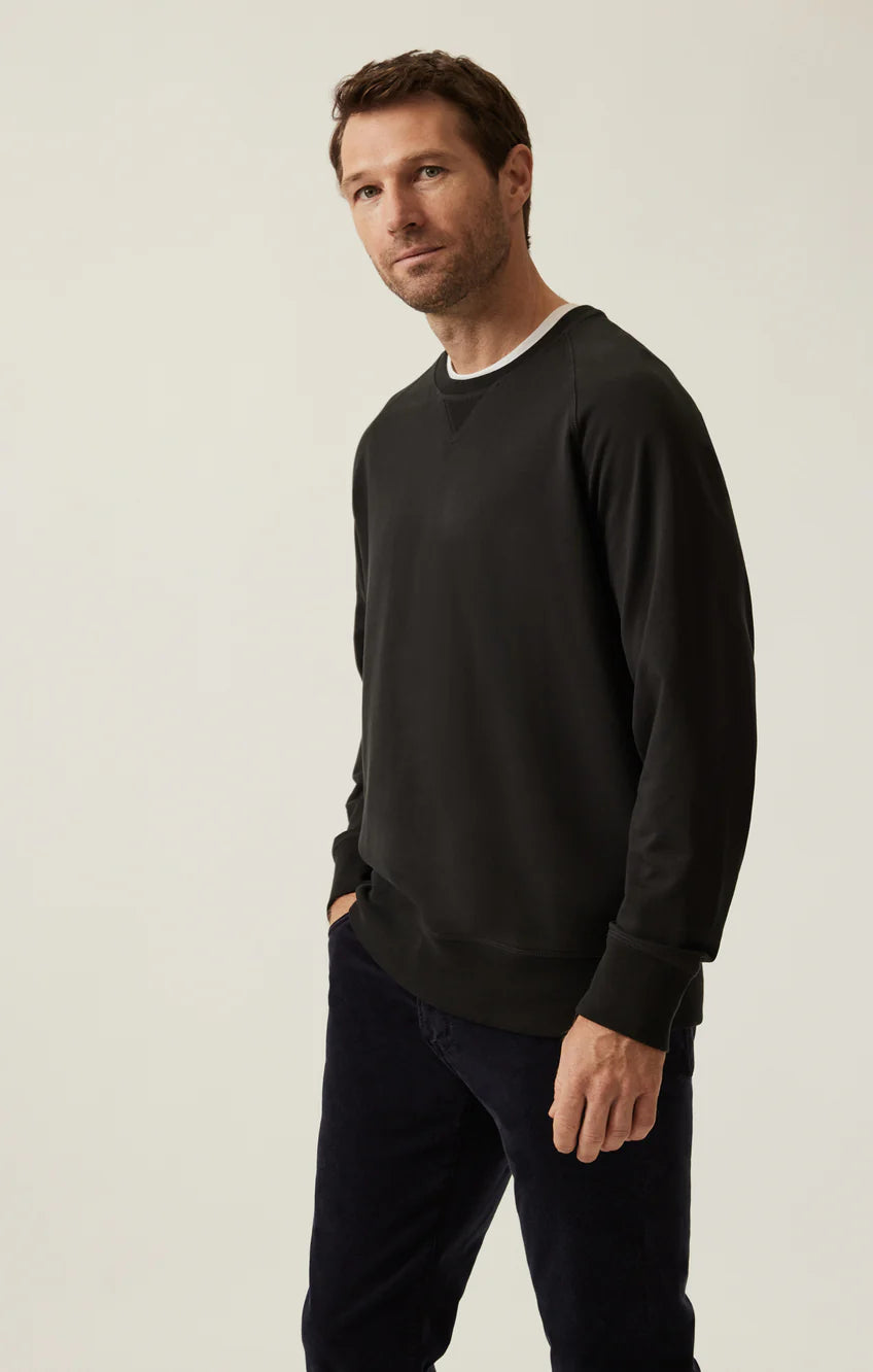 34 Heritage | French Terry Crew Sweater | Black