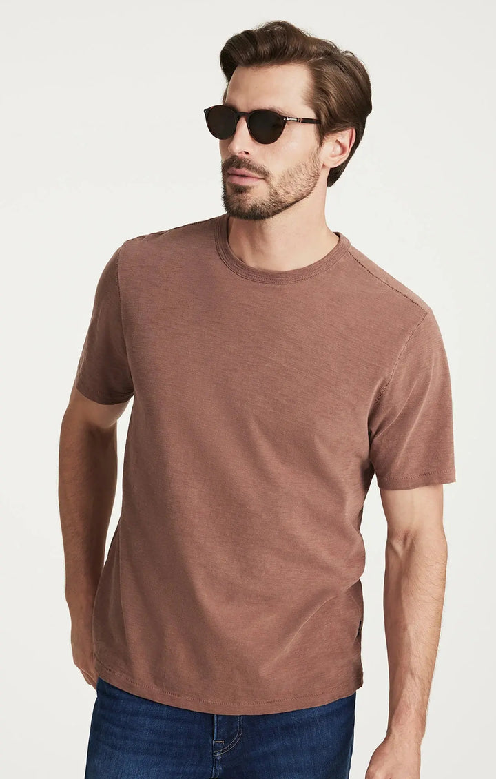 34 HERITAGE | Slub Crew Neck Tee | Cappuccino 34 Heritage