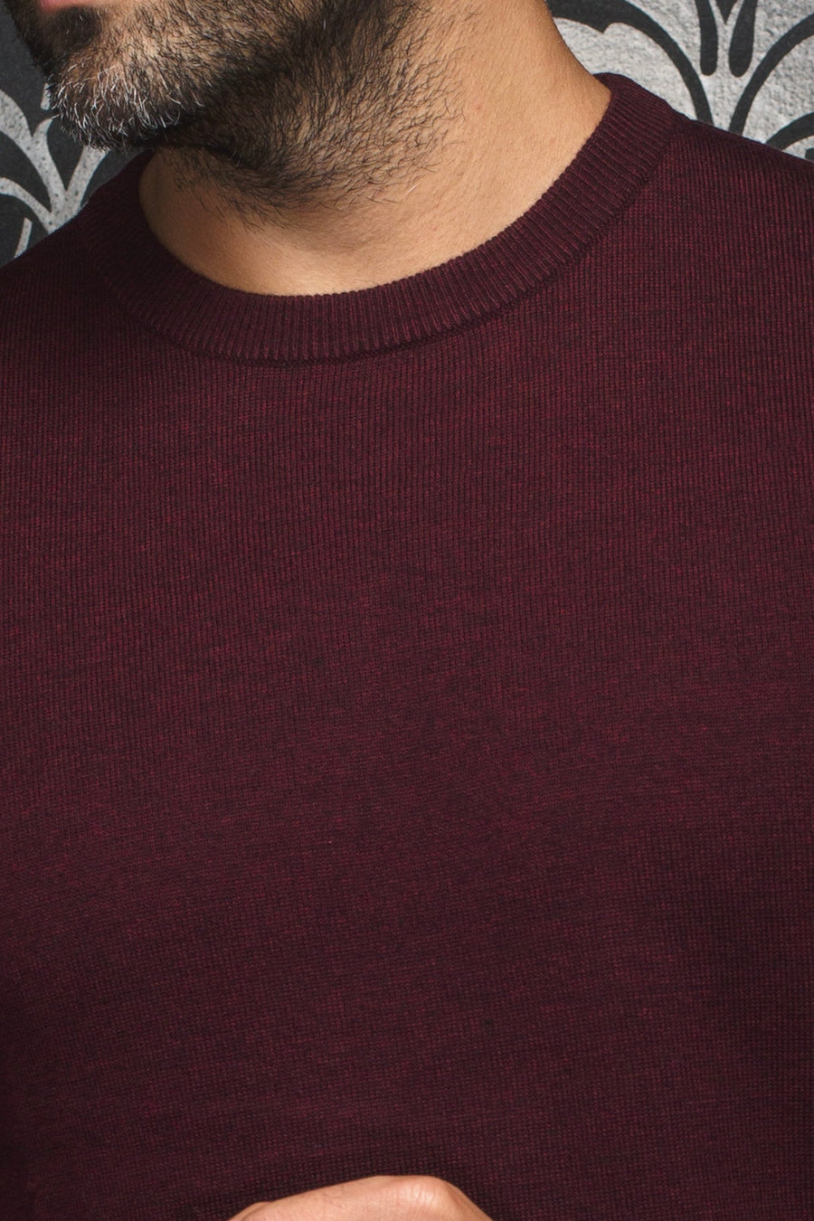 AU NOIR | Merino Wool Sweater | Marini Burgundy