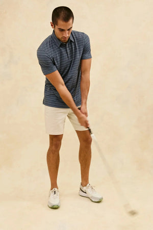 RAILS | Merced Golf Polo Shirt | Sashiko Border Black Rails