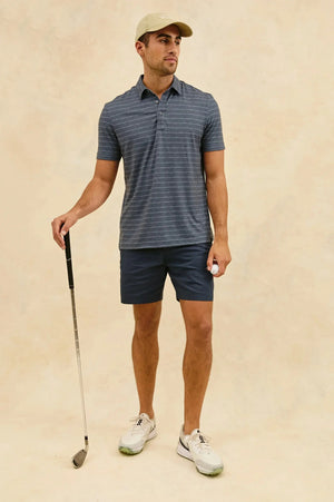 RAILS | Merced Golf Polo Shirt | Sashiko Border Black Rails