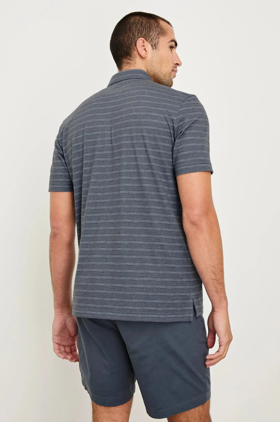 RAILS | Merced Golf Polo Shirt | Sashiko Border Black Rails