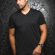 Load image into Gallery viewer, AU NOIR | T-Shirt | Michael V-Neck Black
