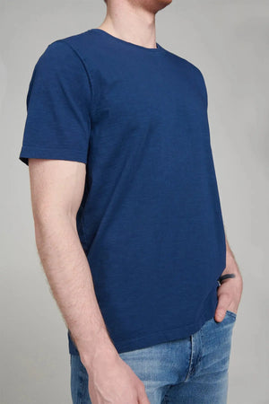 PURE & SIMPLE | Slub Jersey Crew Neck T-Shirt Dark Indigo Pure & Simple