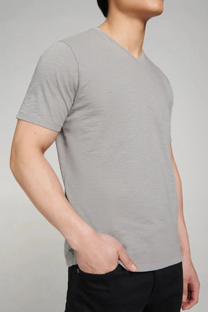 PURE & SIMPLE | Slub Jersey V Neck T-Shirt Monument Pure & Simple