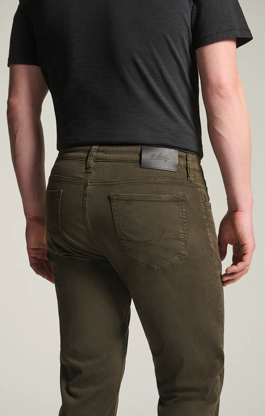 34 HERITAGE | Courage Straight Leg Pants | Cactus Green Twill