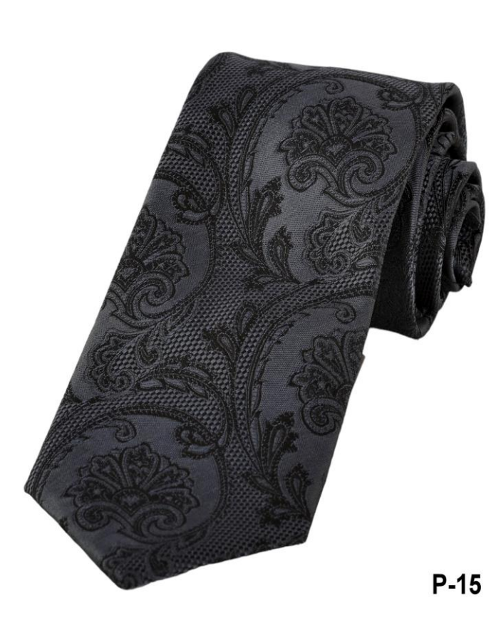 ELDORADO | Tie Slim | Black Paisley P-15 - Brothers Clothing Co.