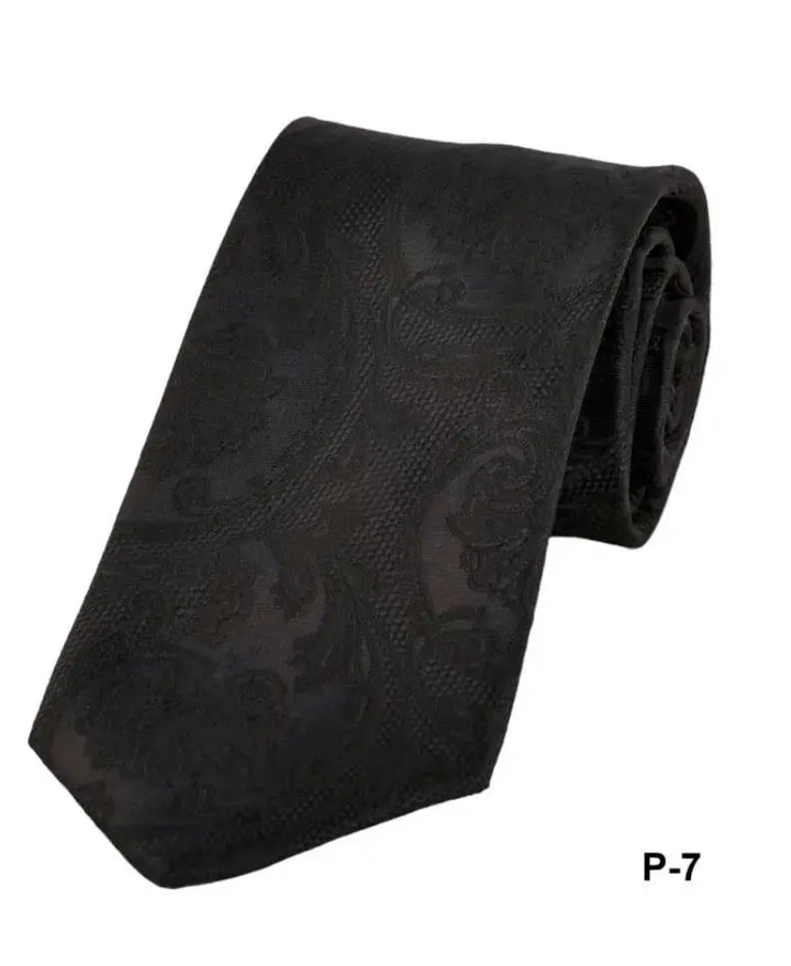 ELDORADO | Tie Slim | Black Paisley P-7 ELDORADO